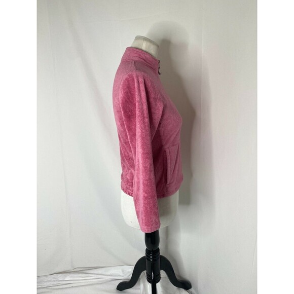 North Face Girl's Jacket Pink Sherpa Pullover 1/4 Zip Outerwear Size Medium - Picture 5 of 8